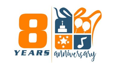 8 yıl hediye kutusu şerit yıldönümü 