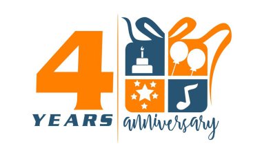 4 yıl hediye kutusu şerit yıldönümü 