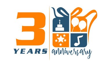 3 yıl hediye kutusu şerit yıldönümü 