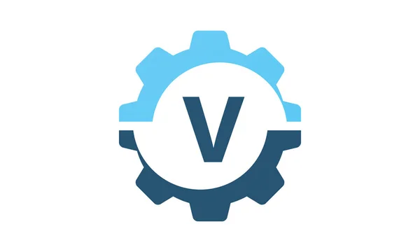 Logo de la solución de engranajes inicial V — Archivo Imágenes Vectoriales