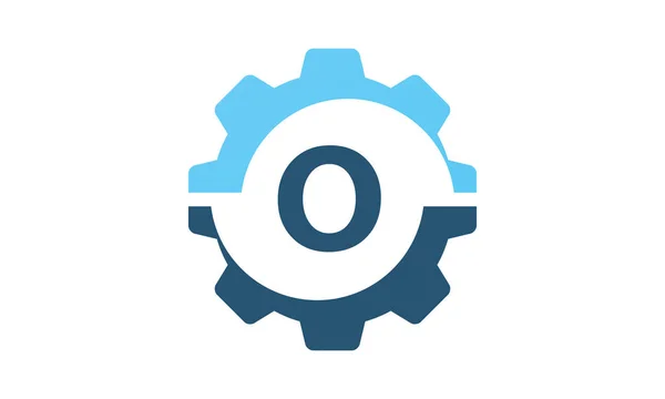 Sprzęt rozwiązanie Logo początkowe O — Wektor stockowy