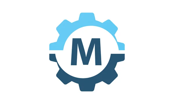 Gear Solution Logo Initial M — Wektor stockowy