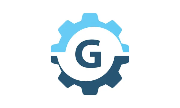 Getriebe-Lösung Logo Initial g — Stockvektor
