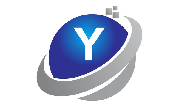 Teknik Motion Synergy bokstaven Y — Stock vektor