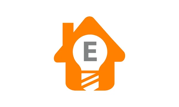 Smart Home Initial E — Stock Vector