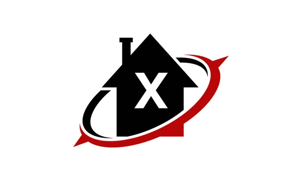 Wohnimmobilienlösungen initial x — Stockvektor