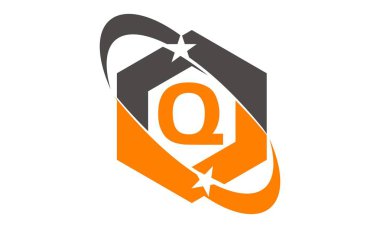 Yıldız Swoosh harf Q