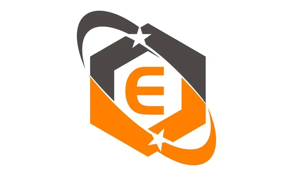 明星耐克字母 E — 图库矢量图片