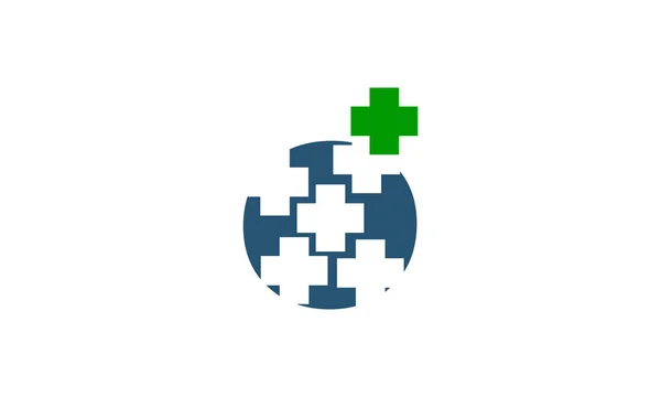 Medical Group oplossingen Jigsaw — Stockvector