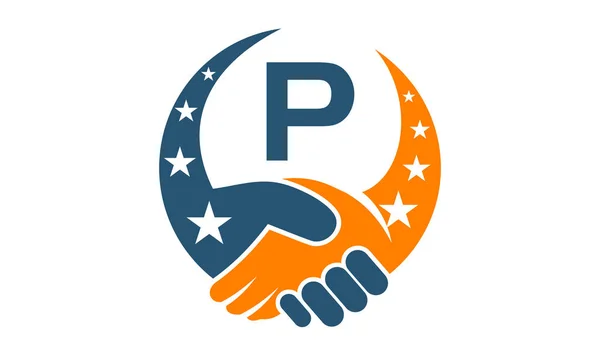 Success Partners Initial P — Stock Vector