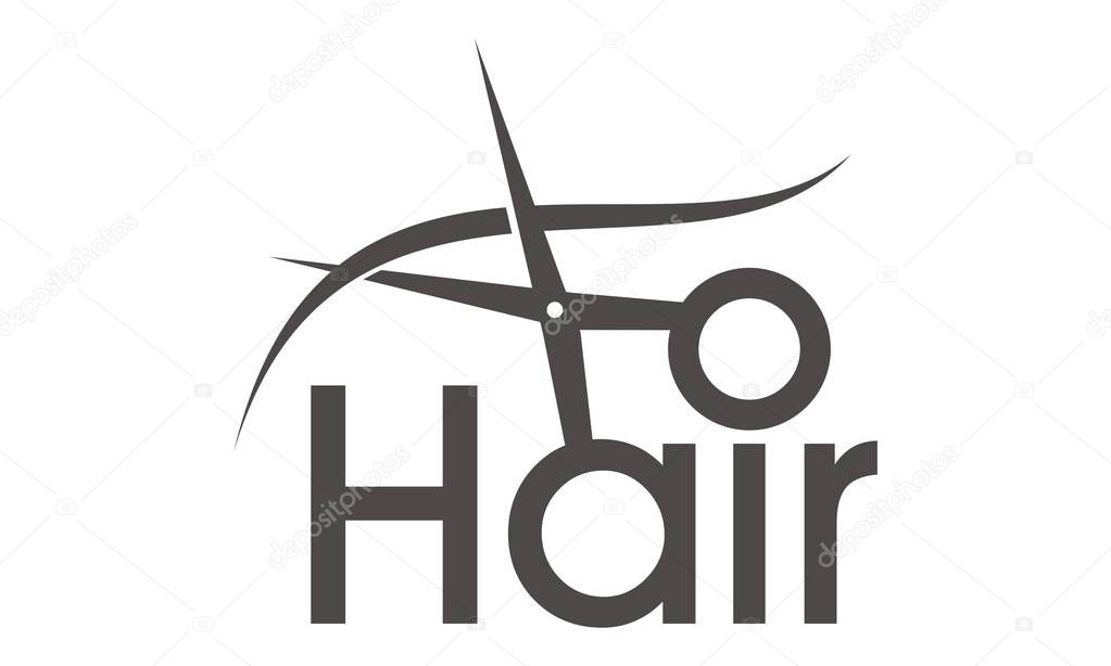 Letter Hair With Scissor and Comb