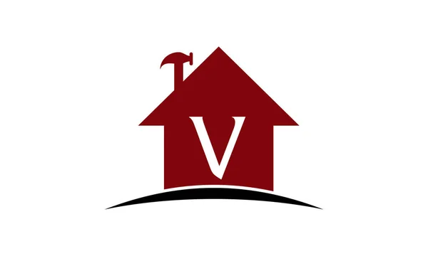 Решение по недвижимости Initial V — стоковый вектор