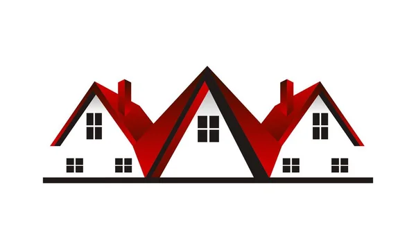 Modello logo immobiliare — Vettoriale Stock