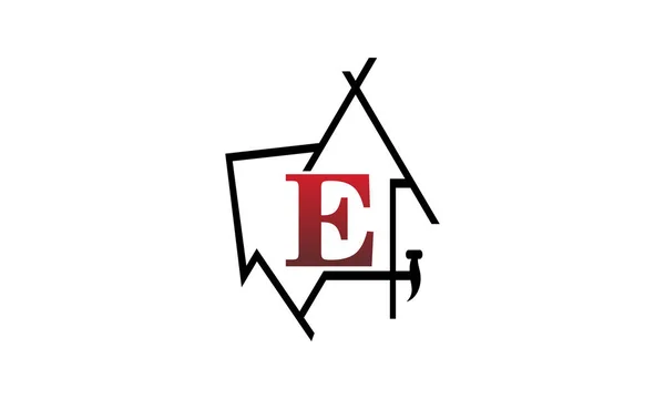 Real Estate eerste E — Stockvector