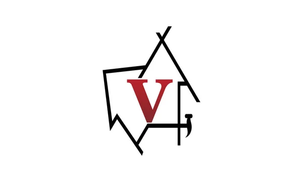 Immobilier initial V — Image vectorielle