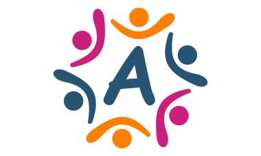 Dostluk takım çalışması ebeveynlik harf A