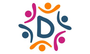 Dostluk takım çalışması ebeveynlik harf D