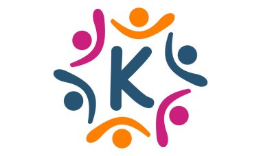 Dostluk takım çalışması ebeveynlik harf K