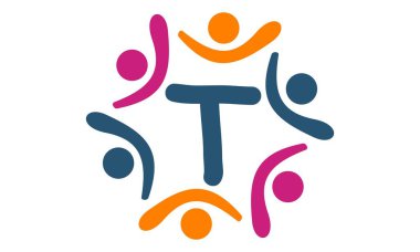 Dostluk takım çalışması ebeveynlik harf T