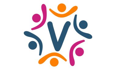 Dostluk takım çalışması ebeveynlik harf V