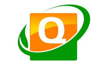 Yaprak harf Q swoosh