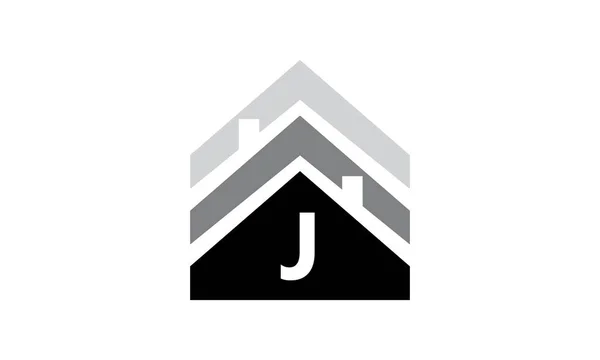 Immobiliare iniziale J — Vettoriale Stock
