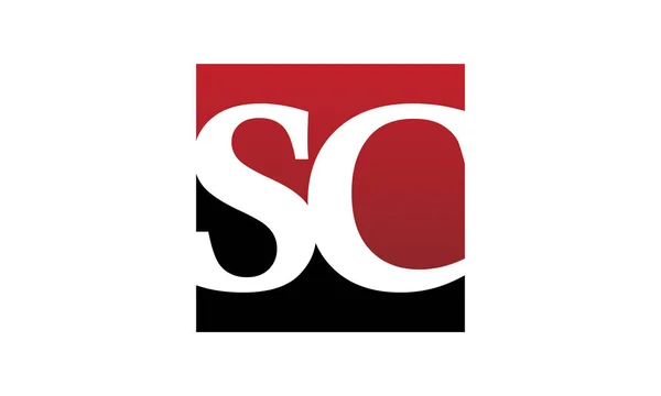 Logotipo moderno Solução Carta SC — Vetor de Stock