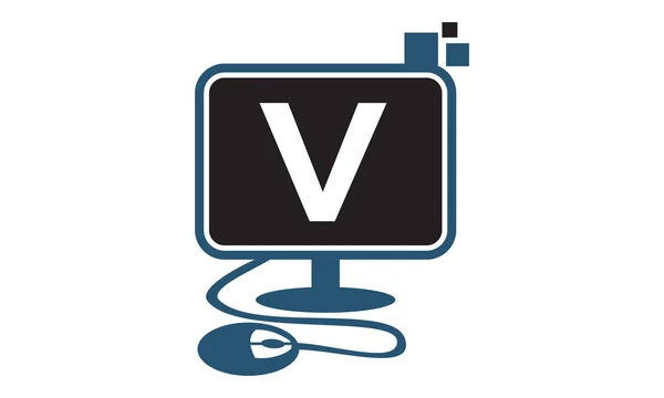 Technologie numérique Initiale V — Image vectorielle
