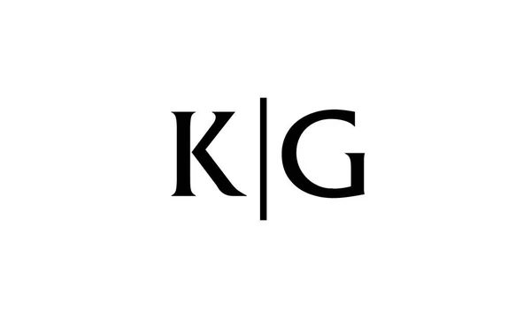 Letra moderna de la solución del logotipo KG — Vector de stock