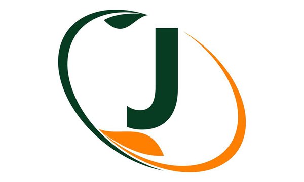 Swoosh Leaf Initial J