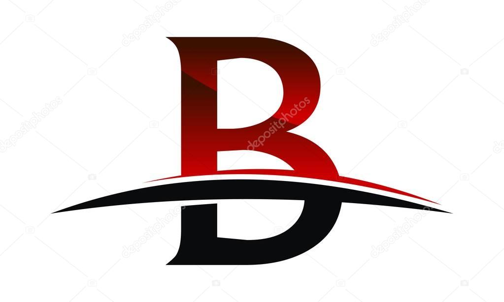 Modern Swoosh Initial B