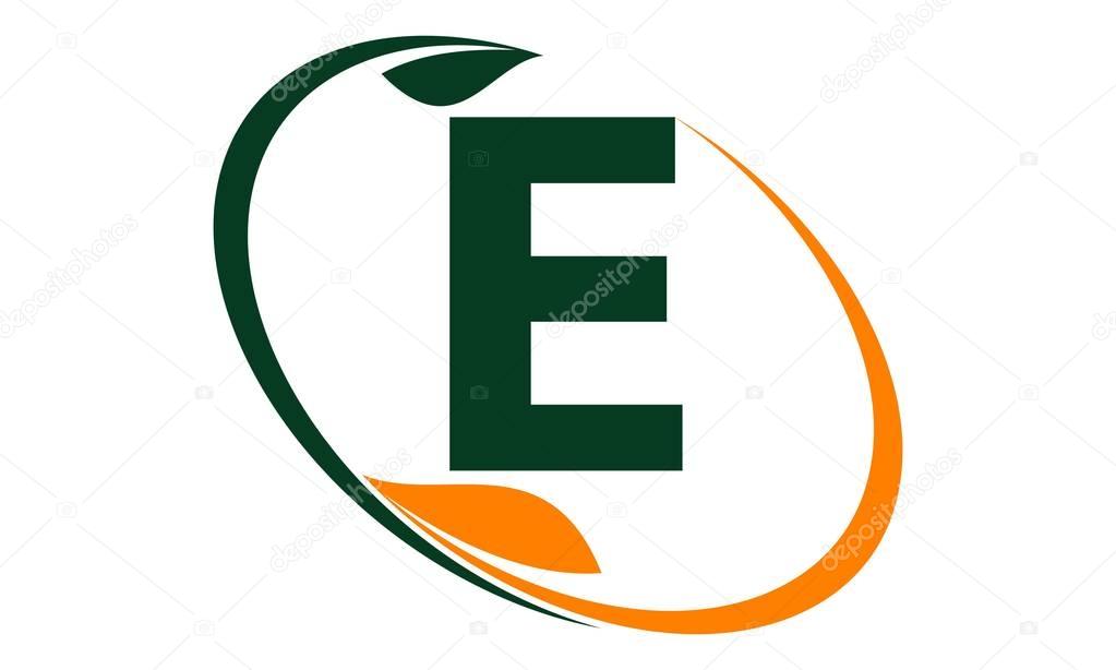Swoosh Leaf Initial E