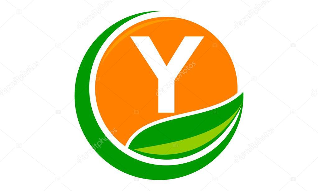 Swoosh Leaf Initial Y