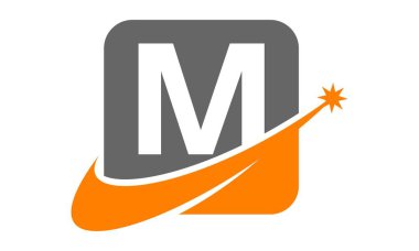 Modern Logo Çözüm harf M
