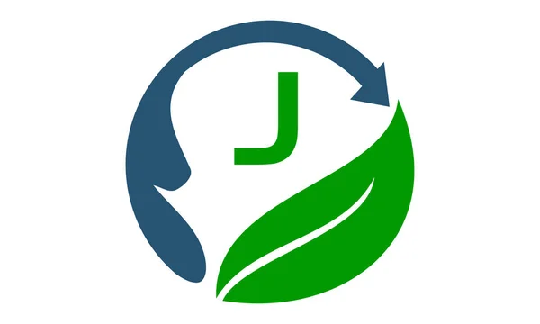 Centrum zdraví život počáteční J — Stockový vektor