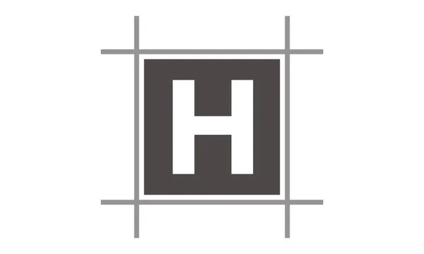 Letter H In vak — Stockvector