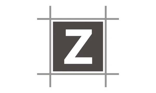 Letra Z en caja — Vector de stock