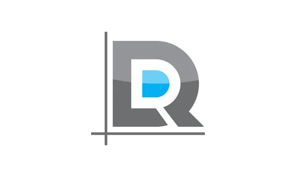 Logotipo Carta D R — Vector de stock