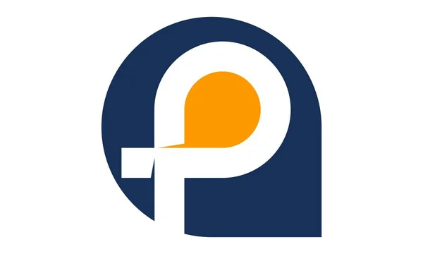 Första bokstaven P med Pin — Stock vektor