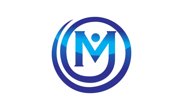 Logotipo moderno Solução Carta M — Vetor de Stock