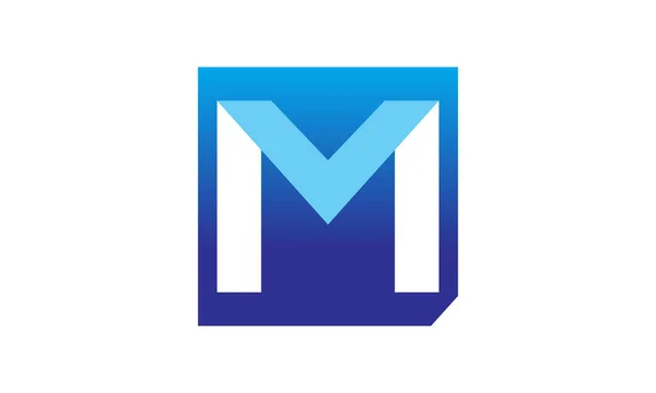 Moderne Logo-Lösung Buchstabe m — Stockvektor