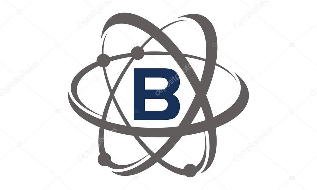 Technology Atom Motion Synergy Letter B