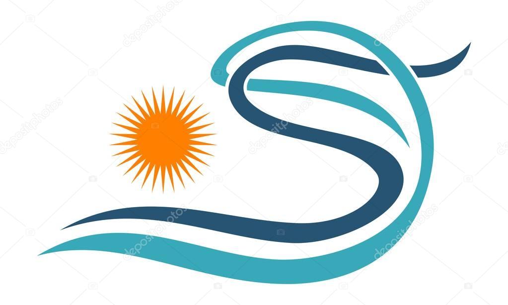 Letter D S Wave Sun