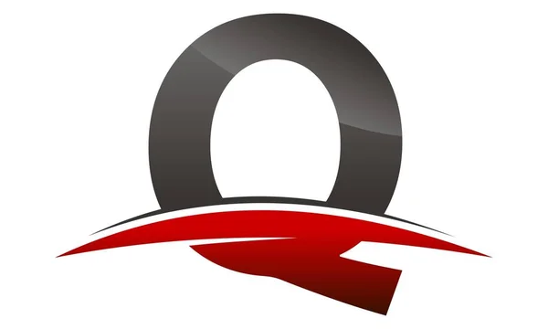 Swoosh logotipo moderno inicial Q — Archivo Imágenes Vectoriales