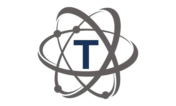 Technologie atome Science Initiale T — Image vectorielle