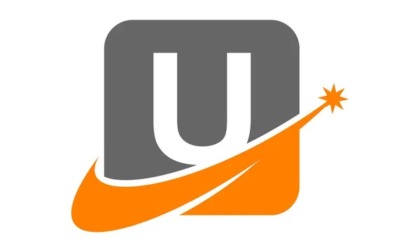 Modern Logo Çözüm harf U — Stok Vektör