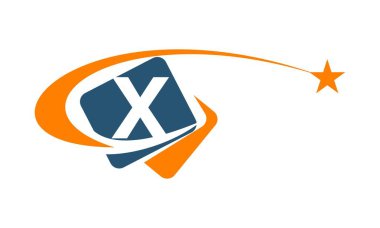 Star medya X harfi Swoosh