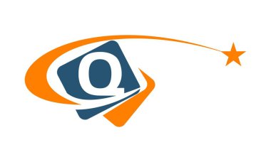 Star medya harf Q Swoosh