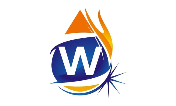 Ogień Płomień gazu wody olej W początkowej — Wektor stockowy