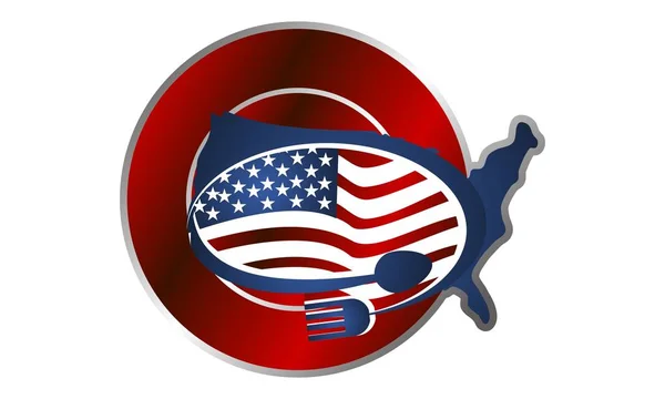 Státní znak Spojených států restaurace — Stockový vektor